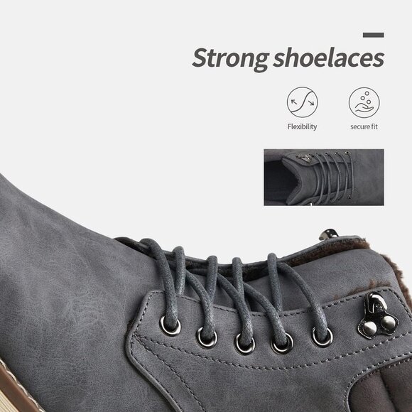 〽️Men\'s Chukka Hiking Boots Grey Waterproof Comfortable Casual Lace Up Shoes main image 4